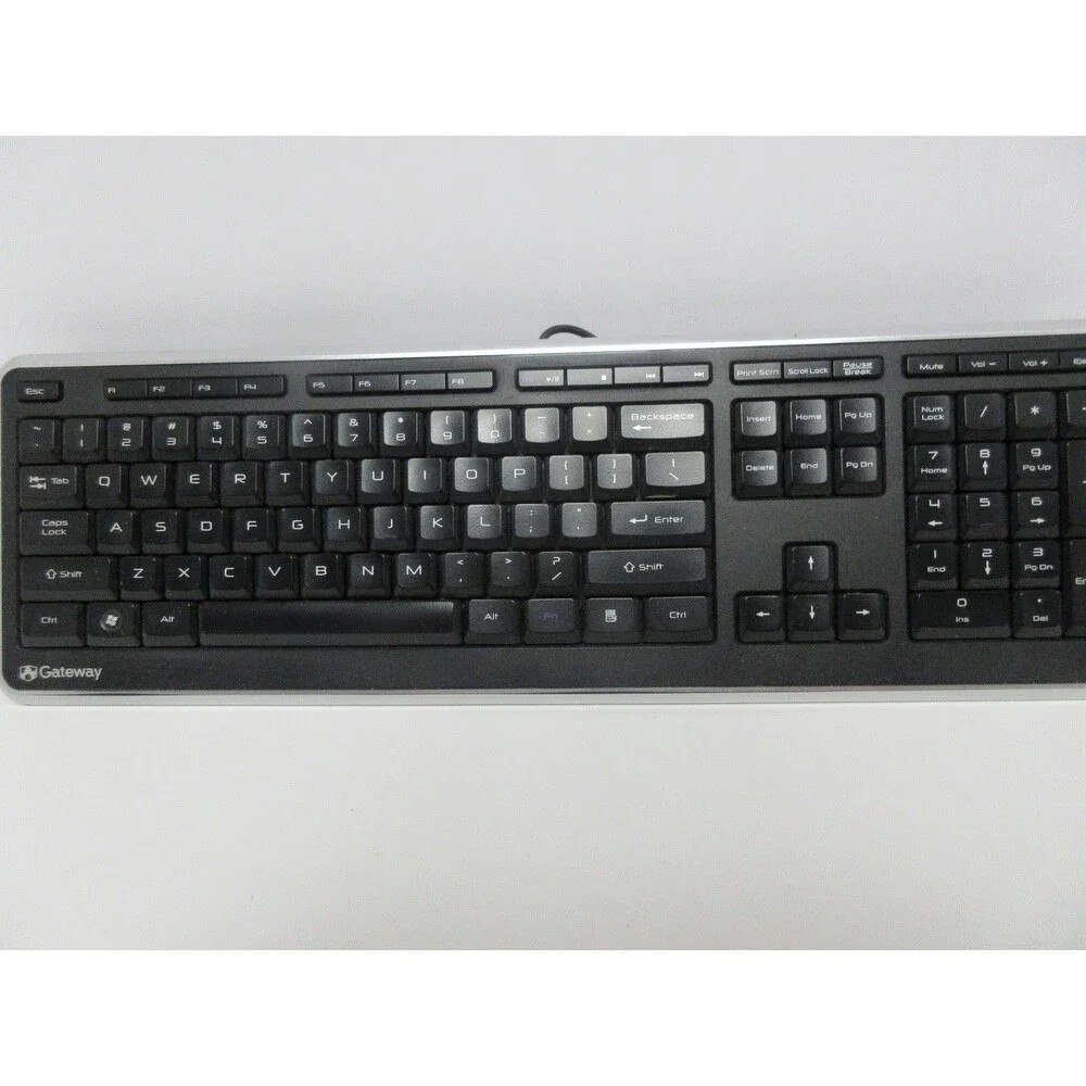 Gateway KB-0817 Wired PS/2 Keyboard Black Full Size Multimedia for Desktop PC
